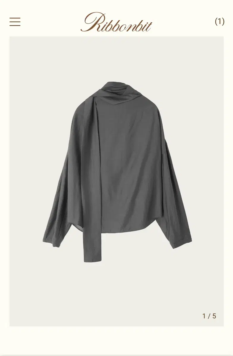 리본빛 Shophie Blouse - Gray